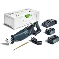Festool Batteridriven tigersåg RSC 18 5,0 EB-Plus; 18 V; 2x5,0 Ah batt.