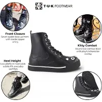 T.U.K TUK Kitty svarta sneakers i konstläder för kvinnor – A6570L