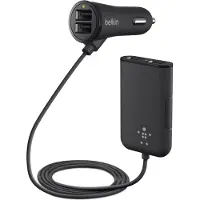 Belkin Road Rockstar - Strömadapter för bil - 36 Watt - 7.2 A - 4 utdatakontakter (USB) - svart