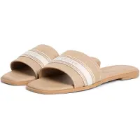 Tommy Hilfiger Pantolette khaki / vit