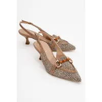 Prologue Osca Pumps med Spetsig Tå, Spänne och Slingback