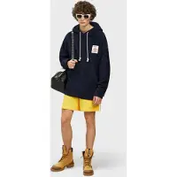 Palm Angels Korall Terry Hoodie Marinblå