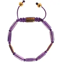 Nialaya CZ Ametist 18K Guld 925 Armband