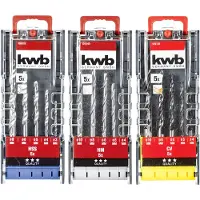 Kwb 109156 HSS Borrsats 3 delar 3 mm, 4 mm, 5 mm, 6 mm, 8 mm DIN 338 Cylinderskaft 3 st