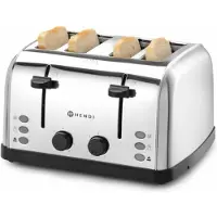 Super Merchant Brödrost och smörgåsgrill för 4 toasts, 3 funktioner, 7 värmelägen, 1500 W
