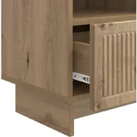 vidaXL TV-skåp med låda Artisan-ek 102 x 34,5 x 50 cm Konstruerat trä
