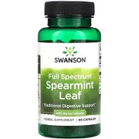 Swanson Health Full Spektrum Spearmint Blad, 400 mg, 60 Kapslar