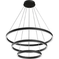 Maytoni Pendellampa Rim, Svart, Vardagsrum / matsal, Aluminium / grå / zink, Modern