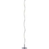 Leuchtendirekt LED golvlampa Wave, Aluminium / grå / zink, Vardagsrum / matsal, Aluminium / grå / zink, Modern, LED-golvlampa