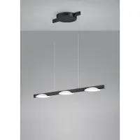 HELESTRA Pendellampa Pole, dimbar, Svart, Vardagsrum / matsal, Aluminium / grå / zink, Modern