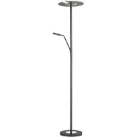 FISCHER&HONSEL GMBH LED uplight golvlampa Dent, dimbar, Svart, Vardagsrum / matsal, Metall, Modern, LED-golvlampa