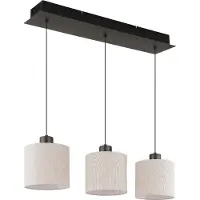 Globo Pendellampa Thea, dimbar, Creme / bärnsten, Vardagsrum / matsal, Textil / tyger / siden, Skandinavisk