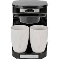 Butler Kompakt kaffebryggare | 2 porslinskoppar | 0,25 l | 450 W | Automatisk avstängning | Svart