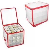 Cosy Homes Transparent Förvaringsorganisatörsfodral för Förvaring av Jul-LED-Ljusgirlanger Julgransdekorationer