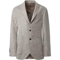 Hackett för män. HM443100 Grå boucléjacka (46/32), Brun, Casual, Klassisk, Akryl, Lång ärm