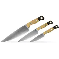 Benchmade 4000-02 Köksknivar 3st Set - Maple Wood/G10