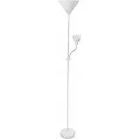 GTV golvlampa Benfica 60W E27+E14 vit