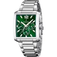 Festina Herr F20635/3 Grön Silver Klocka