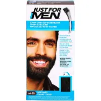 Just for men Moustache & Beard Eliminates Gray for Thicker, Fuller Look M55 Black Real Black