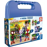 Educa Pussel - 4 Olika - Spidey Anka Hans fantastiska Friends - - One Size - Pussel