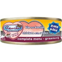 Renske Grain Free paté kyckling med kanin våtfoder katt (burk)