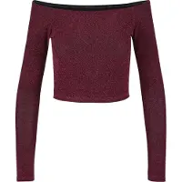 Urban Classics Off Shoulder Glitter Långärmad Topp