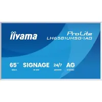 Iiyama ProLite LH6581UHSG-1AG - 65 Diagonal klass (64.5 visbar) LED-bakgrundsbelyst LCD-skärm - digital skyltning - med inbyggd SoC-mediespelare - 4K UHD (2160p) 3840 x 2160 - vit ram, matt finish