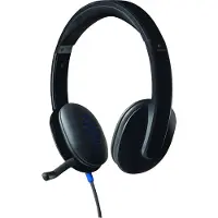Logitech H540 On-ear headset Sladd Stereo Svart Brusreducering för mikrofon Datorer