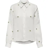 ONLY Blus 'ONLHEART' oliv / vit