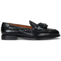 Ralph Lauren för män. 811967540002 Maestra lädermockasiner svart (42), Hud, Karta, Ingen, Casual