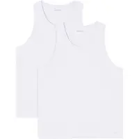 Emporio Armani för män. EM005315_AF24322 Set med 2 vita T-shirts (XL), Hemkläder, Bomull, Ärmlös / Hängselbyxor