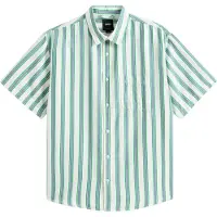 Vans - Skjortor - Lawson Stripe SS Shirt White Vivid Verdant för UnisexBomull - Storlek XL - Grön