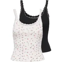 ONLY Topp 'ONLFENJA' grön / rosa / svart / vit