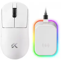 MCHOSE A7 V2 Ultra+ Lightweight Wireless - Gamingmus - Optic - 6 knappar - Vit