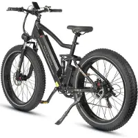 KUKIRIN Elcykel - Maxturn MX1-BLACK - Motor 500 W - Batteri 48V 13Ah - Räckvidd 80–100 km - Hjul 26 svart