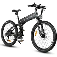 Samebike LO26-II-FT-YD Vikbar Elcykel 26 48V14AH Batteri 900W Motor Hydraulisk Skivbroms svart