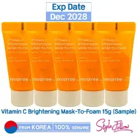 INNISFREE 5 st/75g_[] Vitamin C Uppljusande Mask-till-Skum 15g (Prov) 15g X 10pcs (total 150g) SAMPLE orange