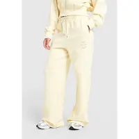 Nike Phoenix Fleece Graphic Swoosh Wide Leg Joggers, gul