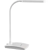 MAUL LED skrivbordslampa MAULpearly, dimbar, Vitt / opal, Arbetsrum / kontor, Syntetmaterial, Modern, LED-bordslampa