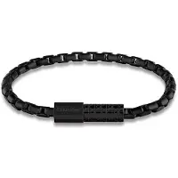 Calvin Klein Black Plated Steel Barrel Link Bracelet