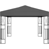 vidaXL Paviljong 3x3 m antracit tyg