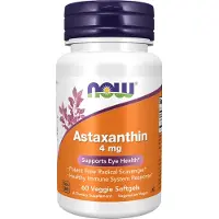 Now , Astaxantin, 4 mg, 60 Veggie Softgels