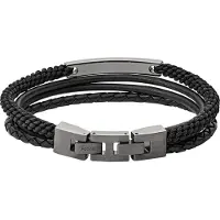 Fossil Armband svart / silver