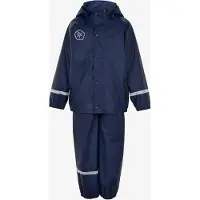Color Kids Regnkläder m. Hängslen - PU - Dress Blues - - 8 år (128) - Regnkläder
