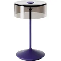 Sigor Numotion LED-uppladdningsbar bordslampa, blå, glas, IP54, dimbar Numotion,, Blå, Vardagsrum / matsal, Glas, Modern
