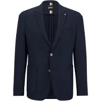 BOSS Slim-fit blazer in micro-patterned stretch wool