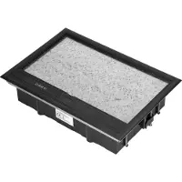 ORNO lock/dosa golvbox för modulära uttag, 8 x 45 x 45 mm eller 16 x 22,5 x 45 mm, lock i naturmaterial, svart