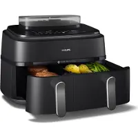 Philips NA551/00 5000 Series luftfritös - dubbelkorg, 9 l, svart