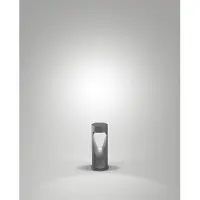 FABAS LUCE LED pollare Teo, Svart, Aluminium / grå / zink, Modern, LED-utomhuslampa