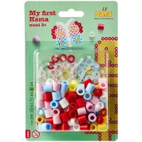 Hama Maxi Pärlor - 100 st. + 1 Tallrik - Fjäril - - One Size - Pärlor